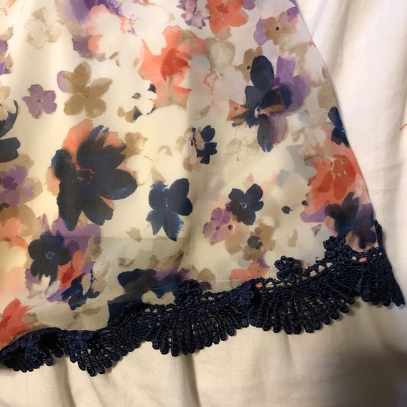 Co-ord skirt set with embroidered borders floral 6 - Picture 9 of 15